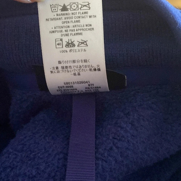 Patagonia Better Sweater Currant Blue Quarter Zip Jacket Coat Size Small Pullove - Picture 8 of 9